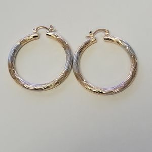 Gold plated hoops multi color